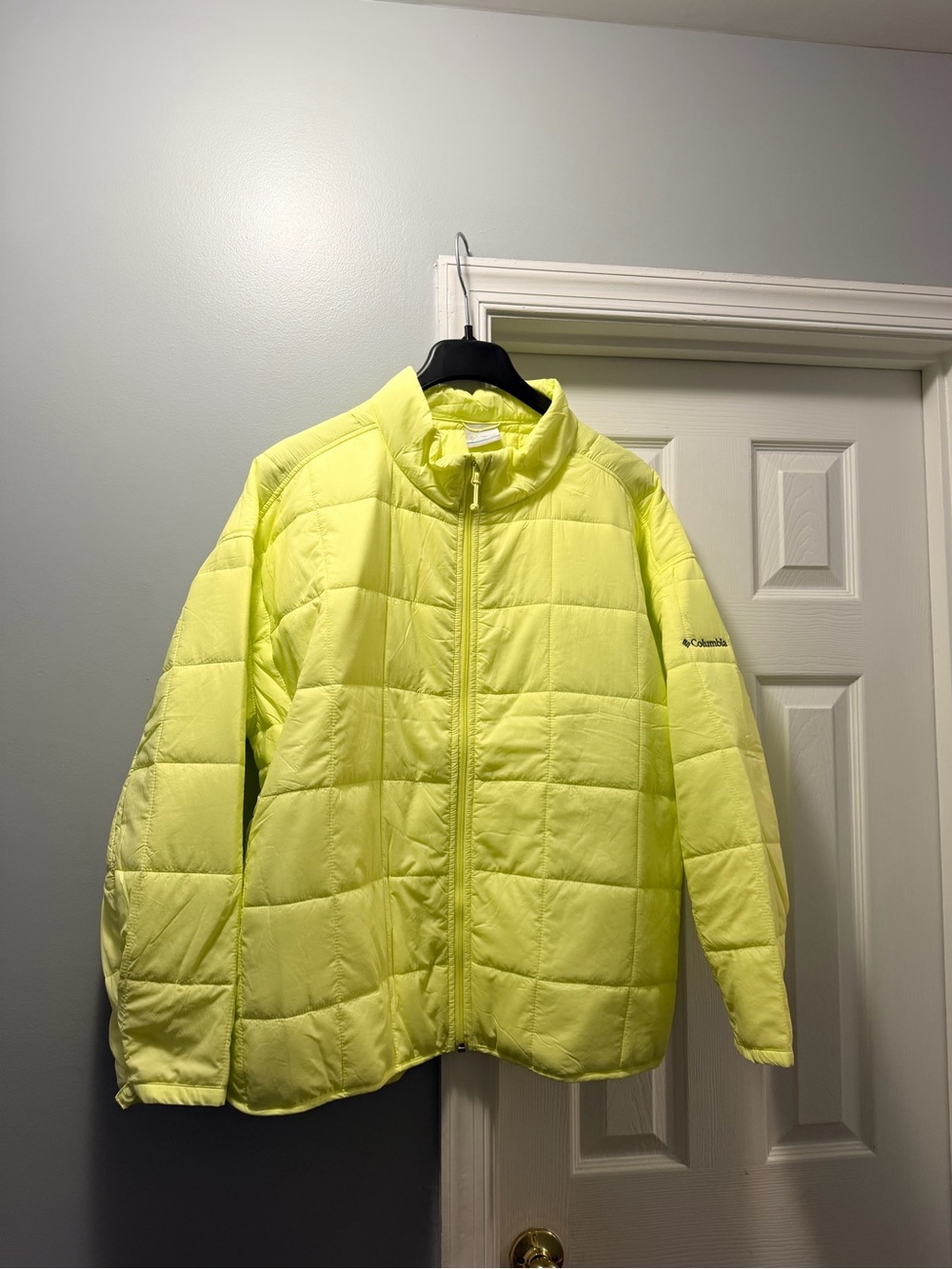 Columbia Kids Neon Yellow Quilted Puffer lightweight Jacket
